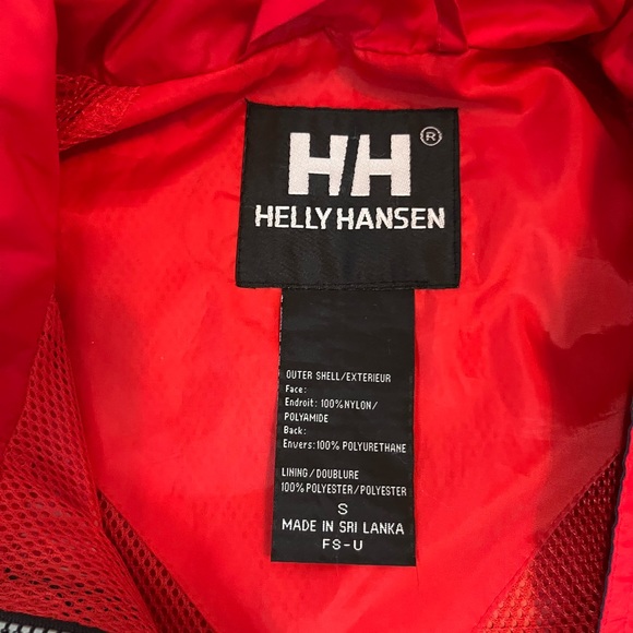 Helly Hansen Rain Jacket HellyTech Packable Hooded Red Women’s size Small - Picture 2 of 10